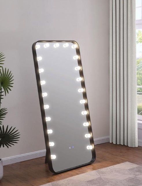 Coaster® Canton Black Standing Mirror with LED-1