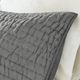 Olliix by Madison Park Signature Serene Grey Full/Queen Cotton Hand Quilted Coverlet Set-3