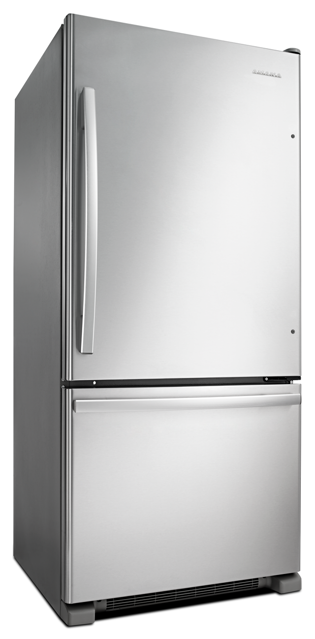 Amana® 30 in. 18.7 Cu. Ft. Stainless Steel Bottom Freezer Refrigerator-1