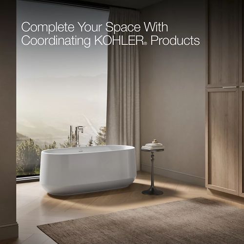 KOHLER® Ceric® White 60" x 29" Freestanding Bath-4