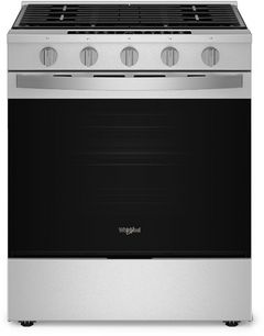Whirlpool® 30" Fingerprint Resistant Stainless Steel Slide In Gas Range