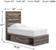 Signature Design by Ashley® Urbanoore Brown Gray Youth Twin Storage Panel Bed -2