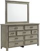 Elements Drift Grey Bed, Dresser and Mirror Package-2