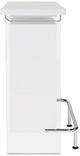 Coaster® White High Gloss Bar Unit with Footrest and Glass Side Panels-4