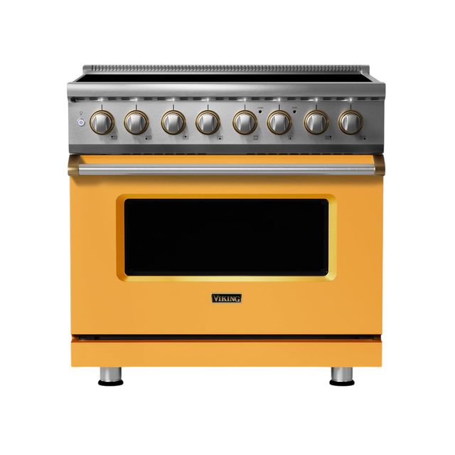 Viking® 5 Series 36" Daffodil Pro Style Induction Range-0