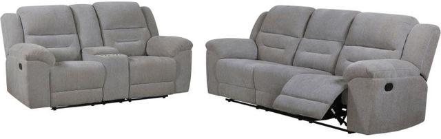 Coaster® Gilson 2-Piece Gray Upholstered Seating Set-0