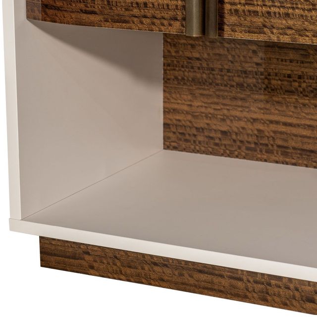 Michael Amini® Pavira Taupe/Walnut 1-Drawer Nightstand-4