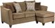 A & W Custom Furniture Albany Truffle Sofa Chaise-0