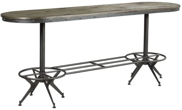 Hammary® Hidden Treasures Brown Oval Bar Table with Black Base