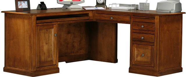 American Heartland Manufacturing Poplar Desk and Return-0