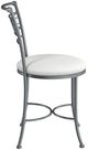 HH2 Home Dutton Chrome/White Metal Vanity Stool-2