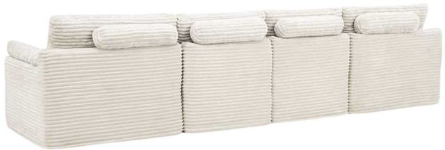 Signature Design by Ashley® Fannin 4-Piece Ivory Sectional with Ottoman-3