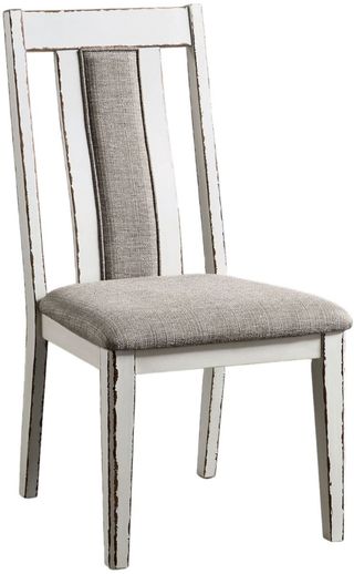 Furniture of America® Halsey 2-Piece Warm Gray/Weathered White Side Chair Set