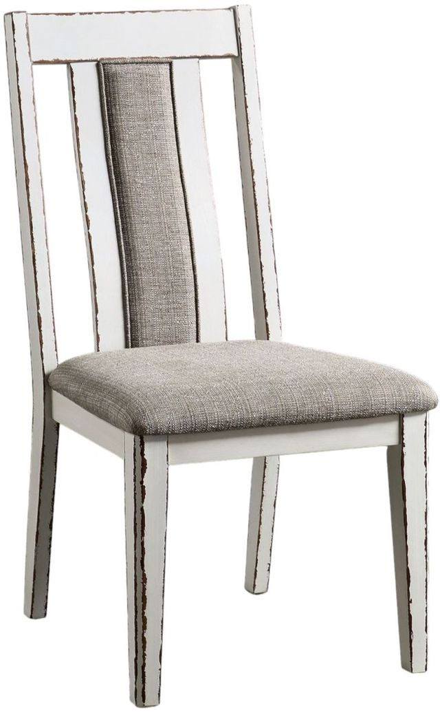Furniture of America® Halsey 2-Piece Warm Gray/Weathered White Side Chair Set-0