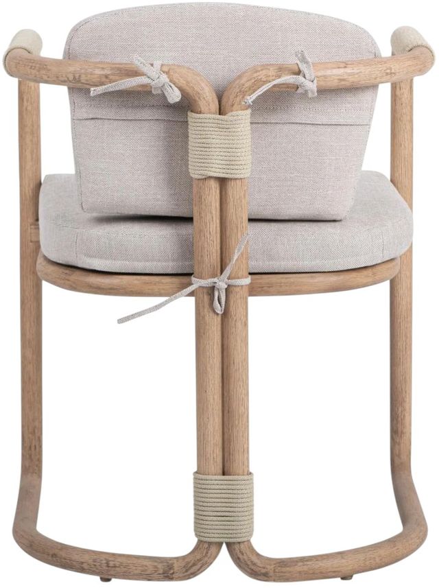 Classic Home Dawson Butterscotch Fabric/Wooden Outdoor Armchair-4