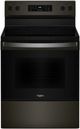 Whirlpool® 30" Black Stainless Steel Freestanding Electric Range with No Preheat Mode and Steam Clean-0