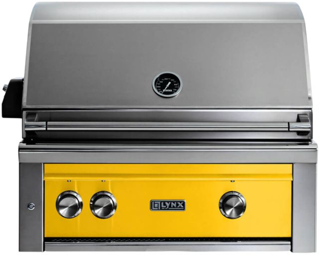 LYNX® Professional 2-Burner California Poppy Built-In Natural Gas Grill with 1 Trident Infrared Burner, 1 Ceramic Burner and Rotisserie-0