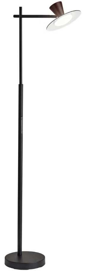 Adesso® Elmore Black LED Floor Lamp-0