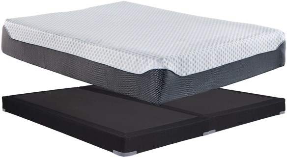Sierra Sleep® by Ashley® Chime Elite 2-Piece 12" Memory Foam and Standard Foundation King Mattress Set