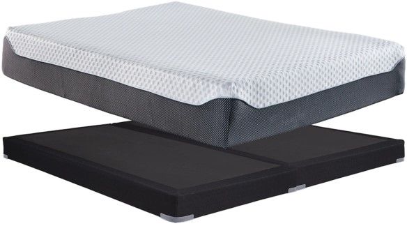 Sierra Sleep® by Ashley® Chime Elite 2-Piece 12" Memory Foam and Standard Foundation King Mattress Set-0
