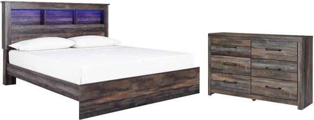 Signature Design by Ashley® Drystan 2-Piece Multi King Panel Bookcase Bed Set-0