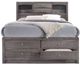 Elements International Emily 4-Piece Gray King Panel Storage Bedroom Set-2