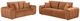 Coaster® Burnett 2-Piece Orange Upholstered Sofa Set-0