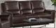 Elements International Pantera Palais Dark Brown Power Reclining Sofa-3