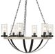 Uttermost® Edgecomb Faux Beechwood/Matte Black 6-Light Indoor-Outdoor Chandelier-5