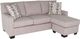 Dynasty Furniture 0907 Beige Sofa with Floating Ottoman-0