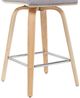 Armen Living Vienna 4-Piece Gray/Oak Swivel Counter Stool Set-4