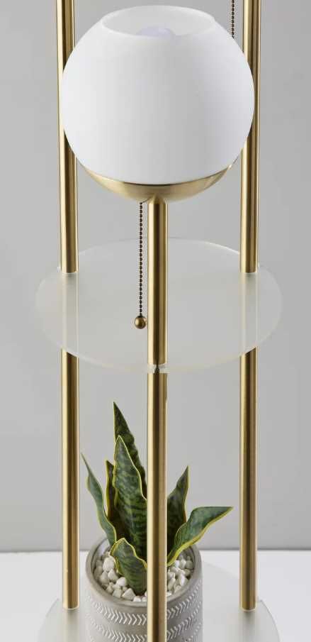 Adesso® Bianca Antique Brass Shelf Floor Lamp-1