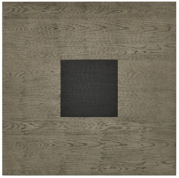 Elements International Jemma Gray Dining Table with Dark Espresso Base-3