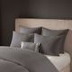 Olliix by N Natori 3 Piece Grey King Hanae Cotton Blend Yarn Dyed Duvet Cover Set-3