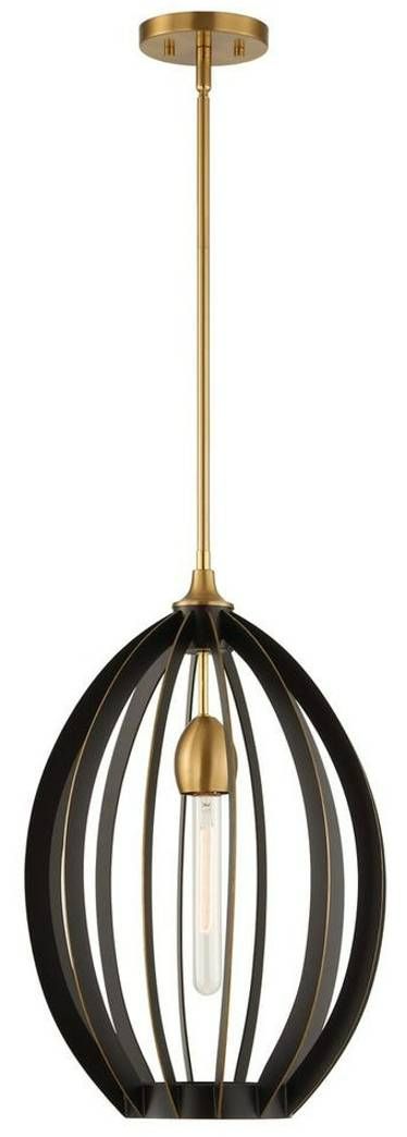 Uttermost® Darby Dark Bronze/Warm Brass Pendant-0