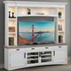 Parker House® Americana Modern Cotton 92" TV Console with Hutch and LED Lights-1