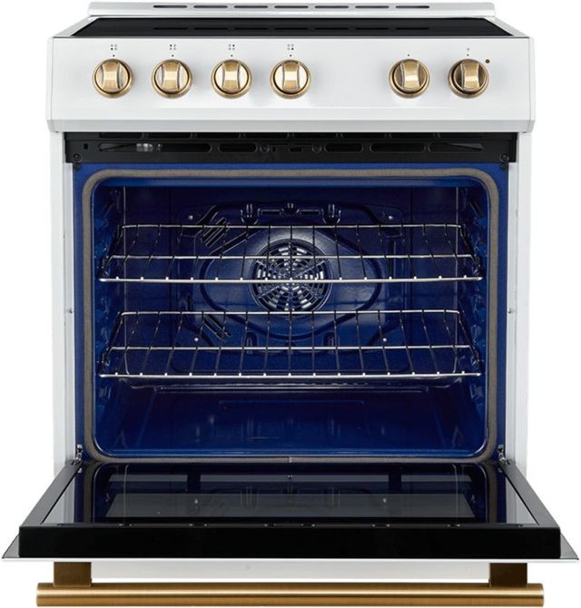 FORNO® Leonardo 30" White Pro Style Induction Range-4