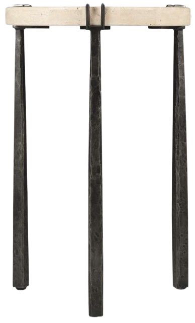 Hooker® Furniture Driftwood Gray Spot Table with Black Base-3