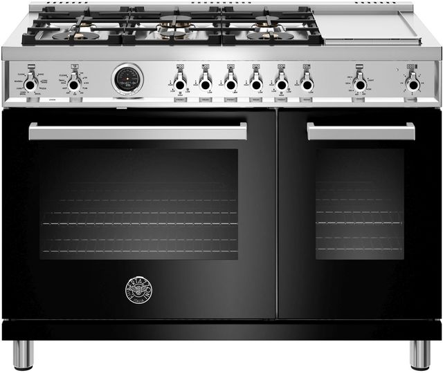 Bertazzoni Professional Series 48" Black Pro Style Duel Fuel Range-0