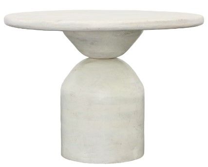 Dovetail Furniture Domingo Whitewash Dining Table-0
