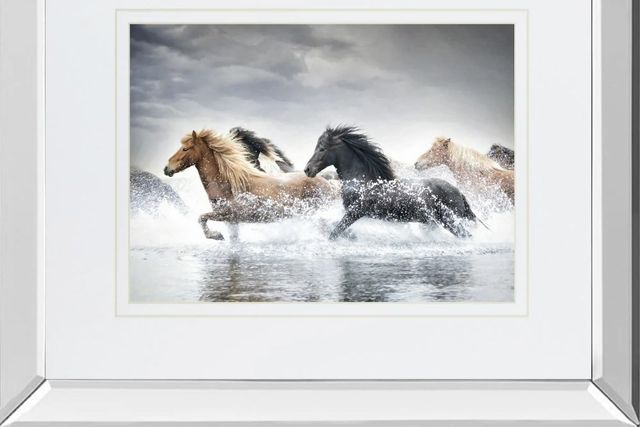 Classy Art Horse Run V by PHBurchette Mirror Framed Wall Art-1