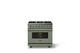 Viking® 5 Series 36" Eucalyptus Pro Style Dual Fuel (LP) Range with Brushed Brass Trim-3