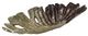 A & B Home Percy Brown/Gold Small Aluminum Leaf Platter Tray-0