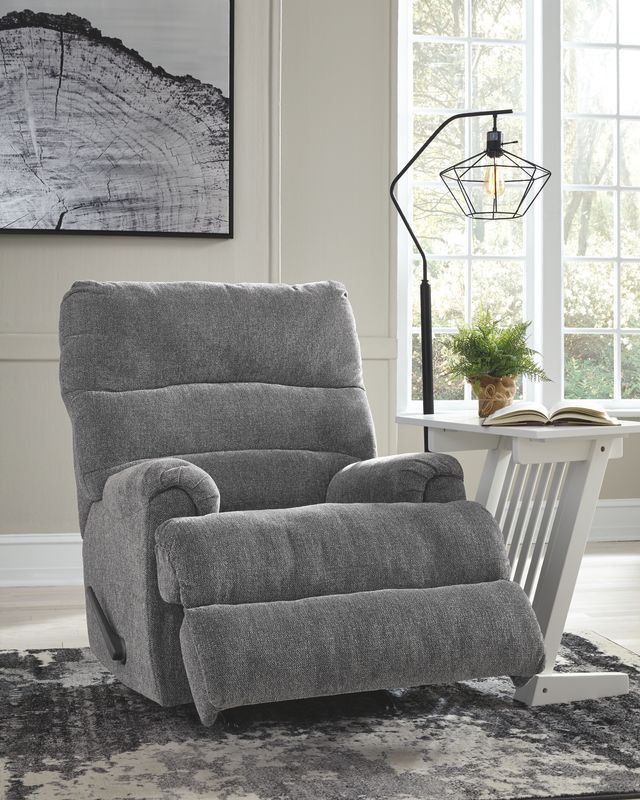 Signature Design by Ashley® Man Fort Graphite Rocker Recliner-2