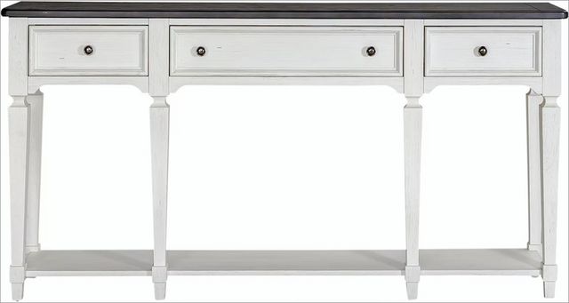 Liberty Furniture Allyson Park White 72" Hall Table with Charcoal Top -1
