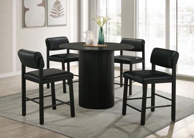 Coaster® Hamlyn 5-Piece Black Counter Dining Set-1