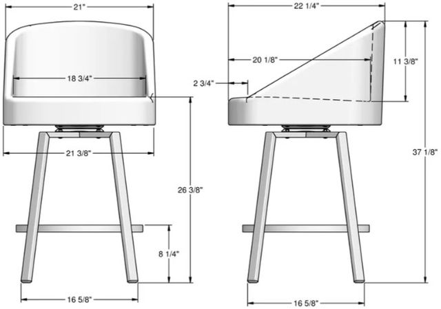 Amisco Customizable Wembley Swivel Counter Stool-2