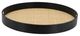 A & B Home Beige/Black Rattan Round Decorative Tray-1