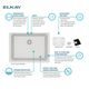 Elkay Quartz Classic® 4-Piece White 24-5/8" x 18-1/2" x 9-1/2" Single Bowl Undermount Sink Set-4