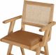 Meridian Furniture Abby Cognac/Natural Leather Dining Arm Chair-3